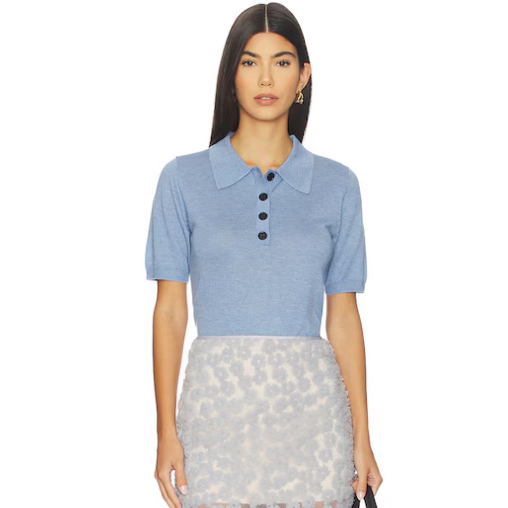 Revolve Darcy Polo Top in Light Blue
